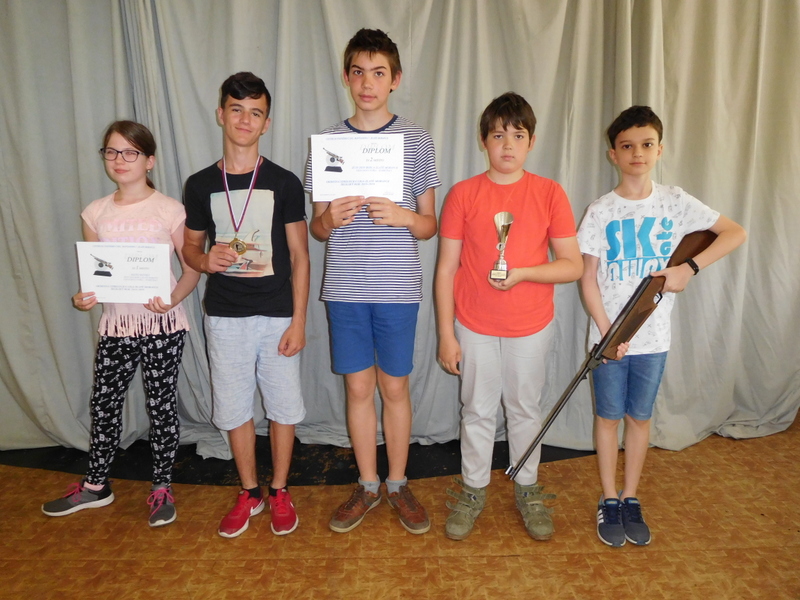 Vyhodnotenie okresnej streleckej ligy základných škôl okresu Zlaté Moravce –&nbsp;10.6.2019